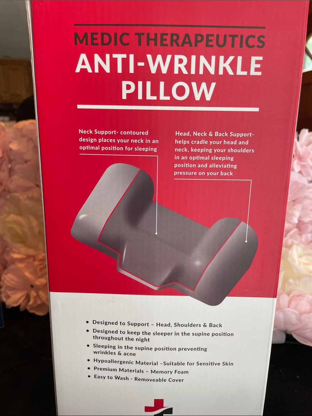 Anti-Wrinkle Neck Support Pillow - White